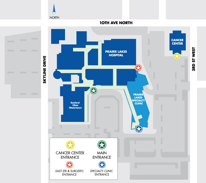 PLHS Main Campus Entrances Map