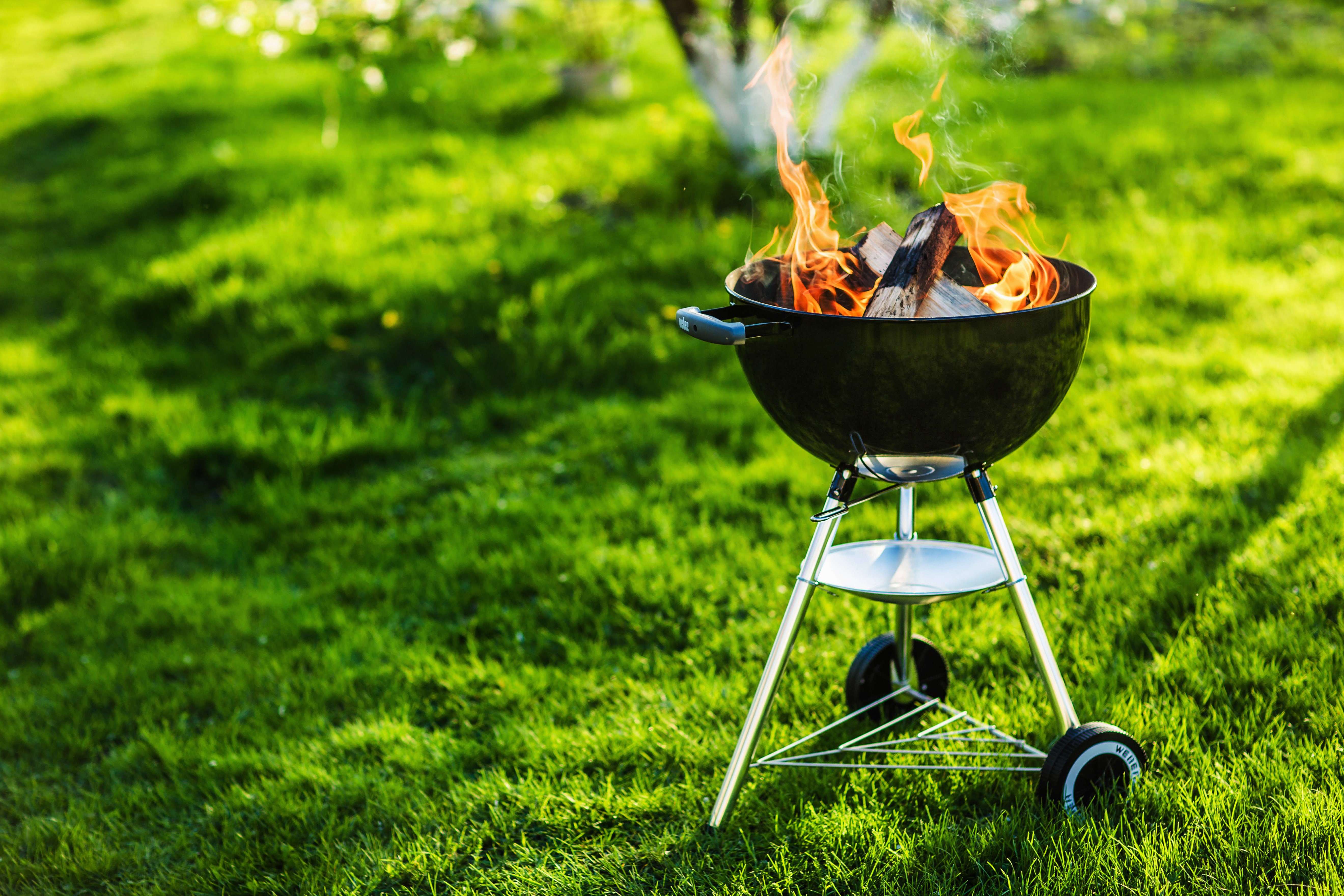 Barbecue Grill with Fire