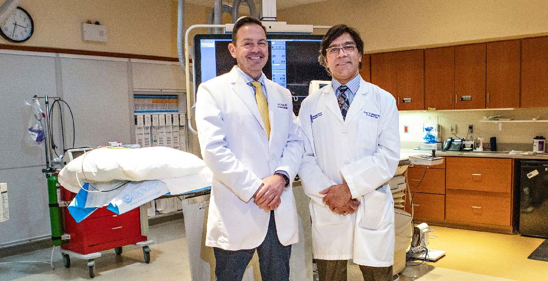 two doctors sitting in operating room