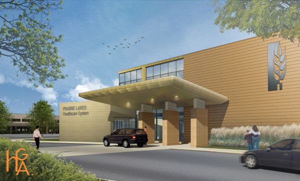 Future Entrance of the Prairie Lakes Specialty Clinic