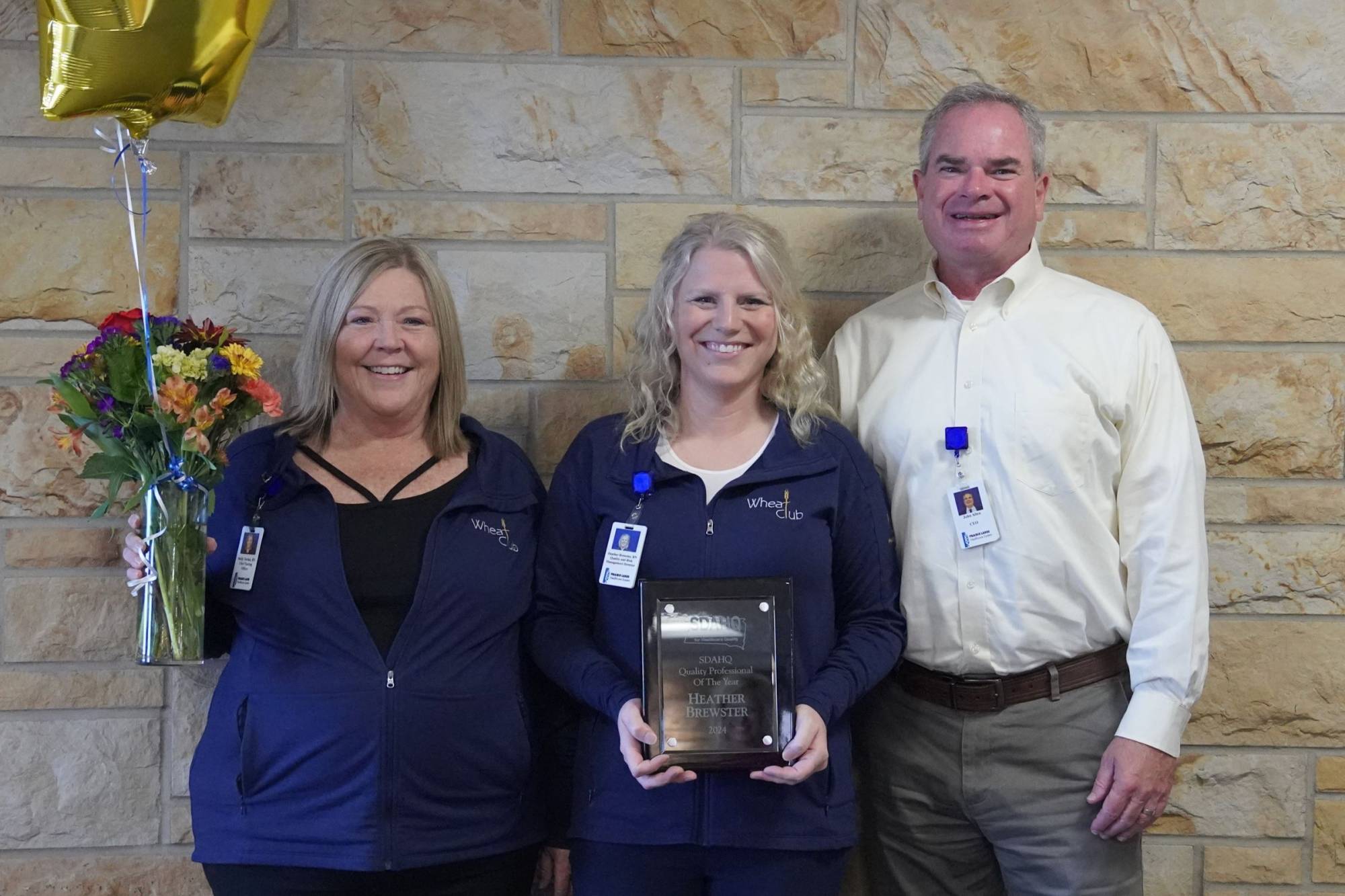 Shelly Turbak, CNO, Heather Brewster, Director of Quality and Risk Management, and John Allen, CEO