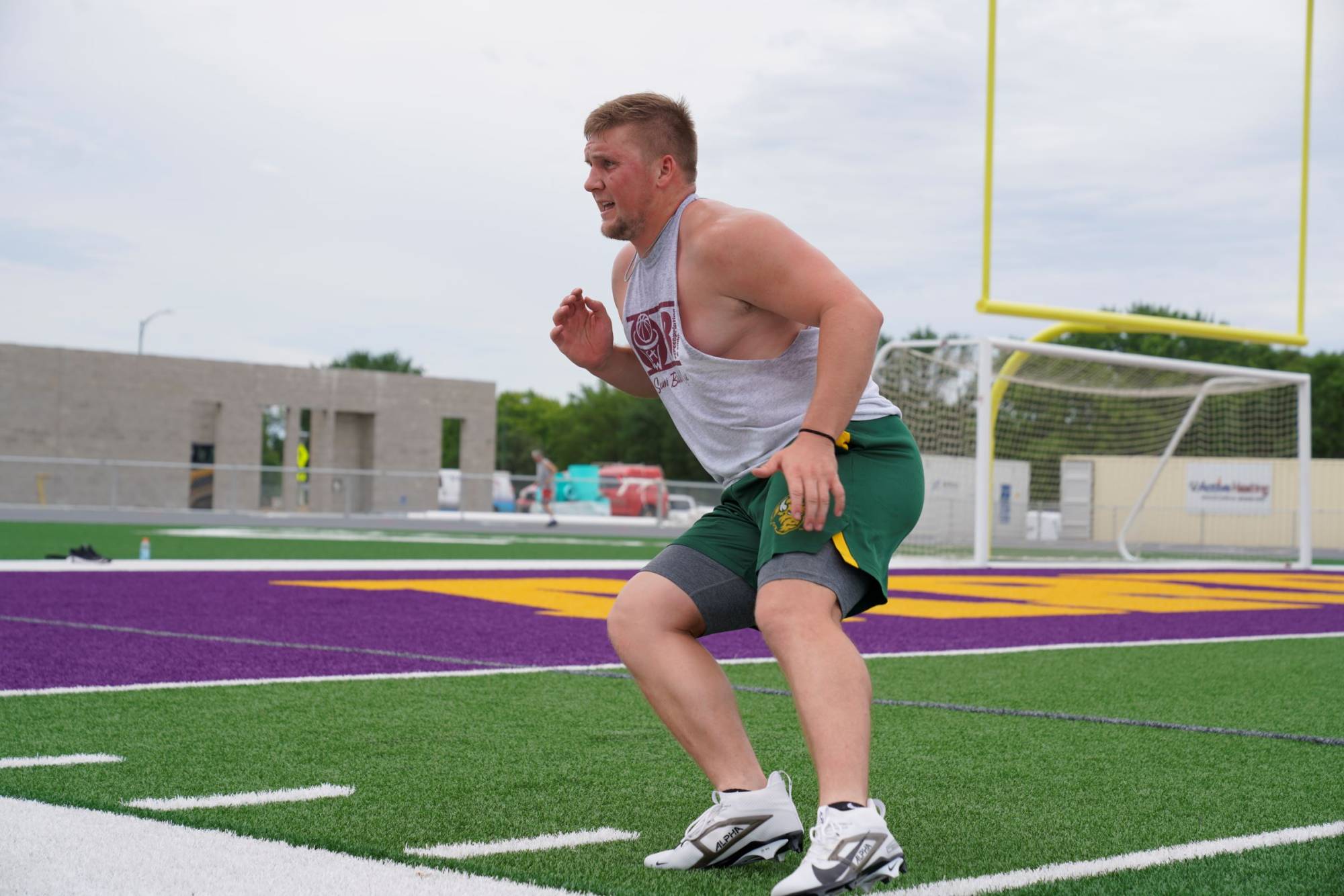 Spencer Waege training ahead of the Green Bay Packers Training Camp