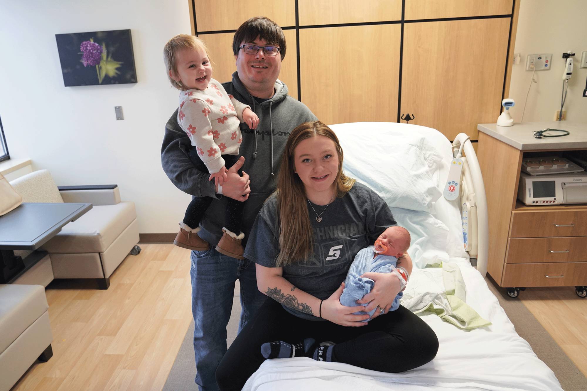 Bentley family with their new baby boy, Camden